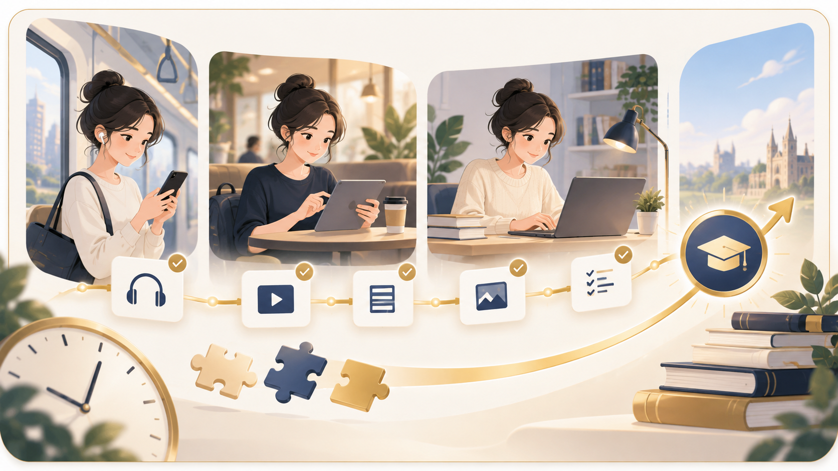 充分運用零碎時間 達到學習完整的效果